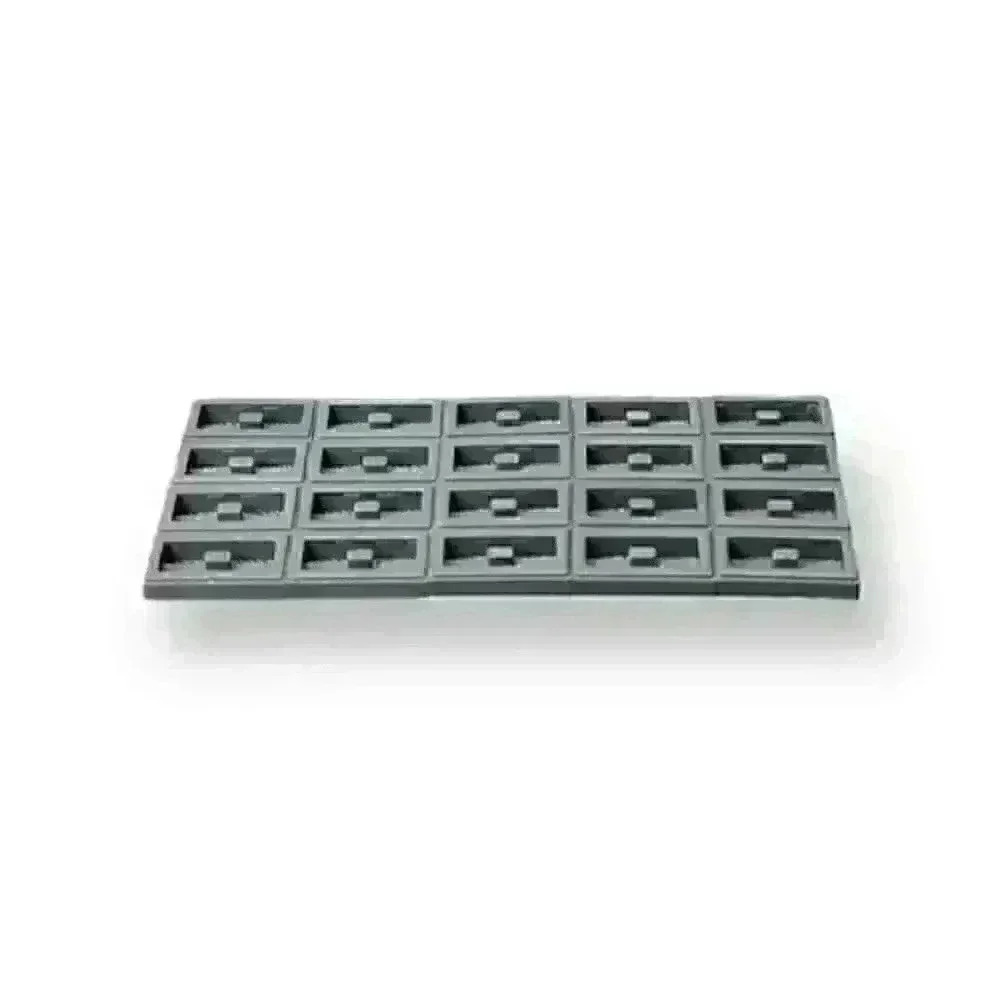 Lego 2412 2412b Dark Bluish Gray Tile Grille 1 x 2 Bottom Groove Lip (Lot of 20) - Picture 3 of 3